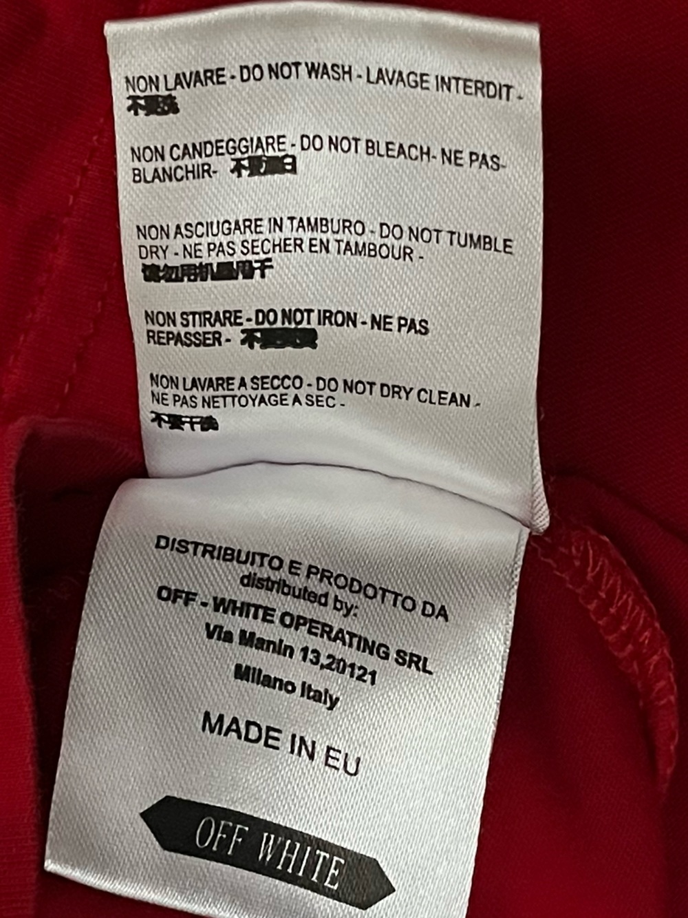 OFF WHITE “Cut Here” Stitched Tee - Picture 10 of 13